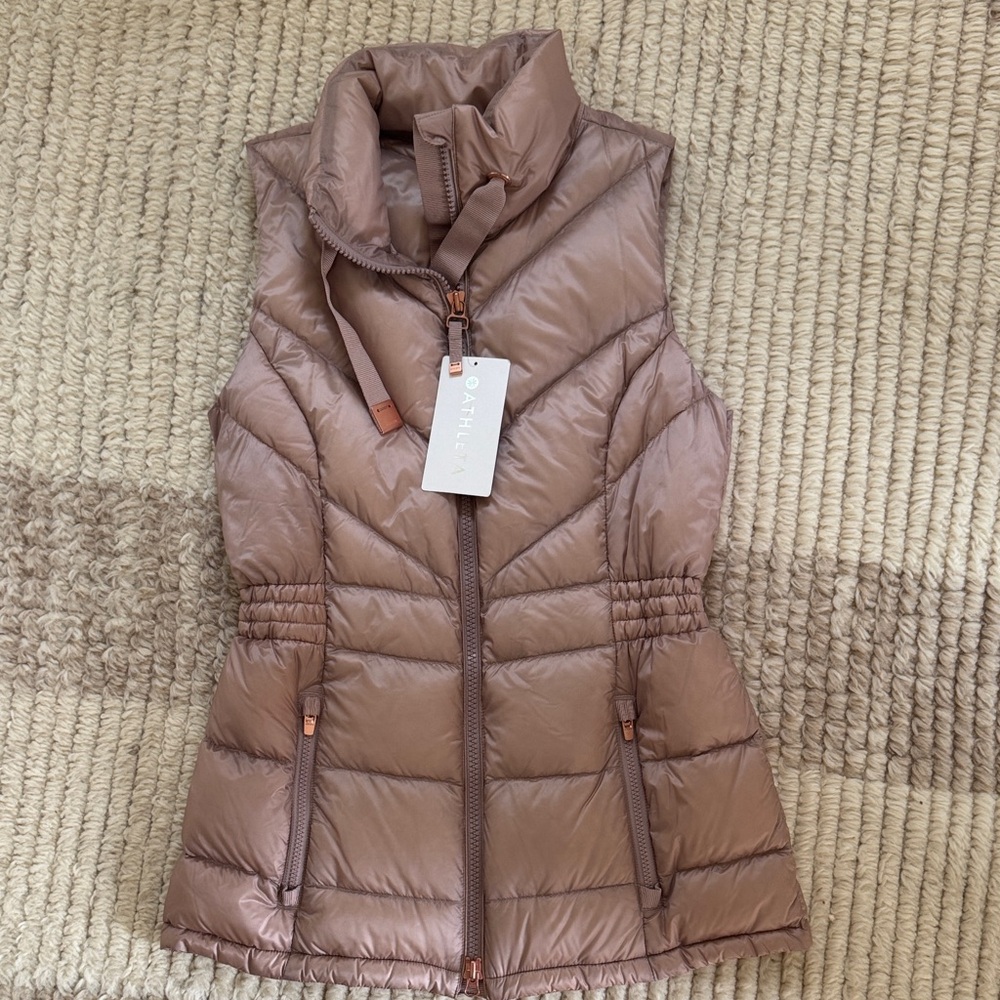 Athleta Women's Rose Gold Puffer Vest